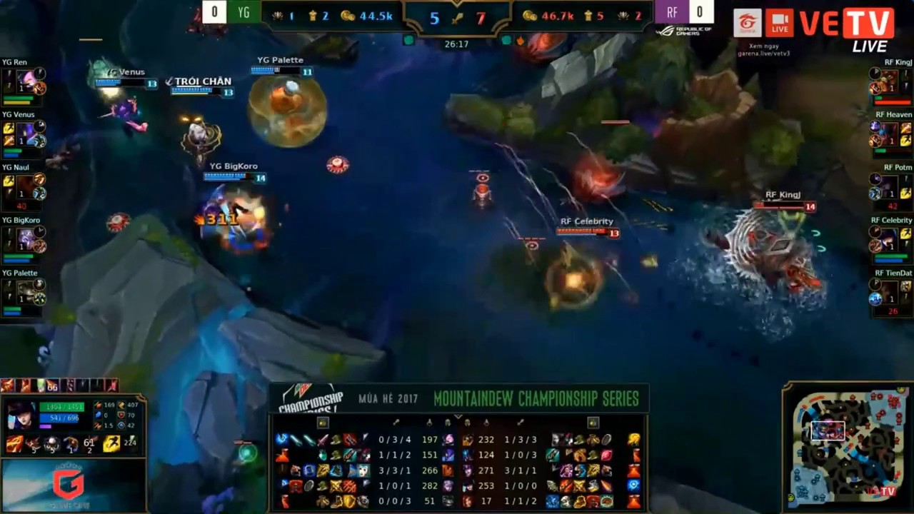 Highlights RF vs YG MDCS M&ugrave;a H&egrave; 2017 - Game 1