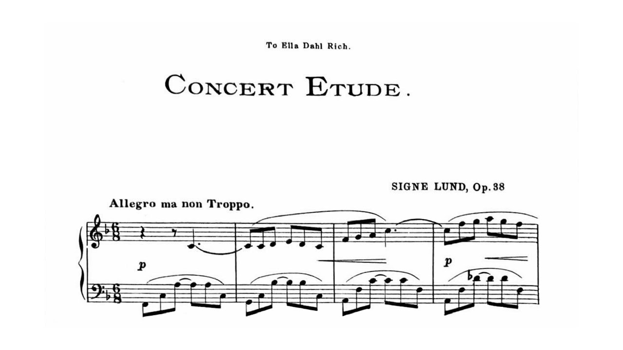 Signe Lund - Concert &Eacute;tude in F major [Rune Alver]