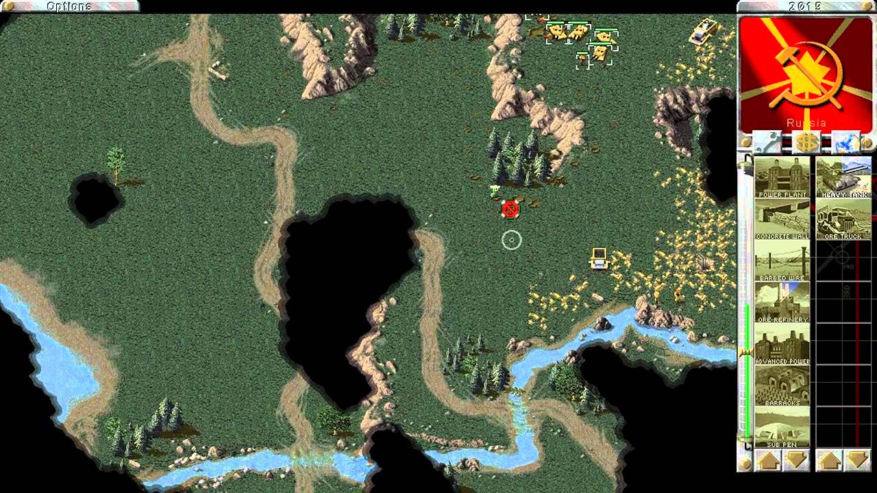 C&C Red Alert - Skirmish Gameplay on Snake River
