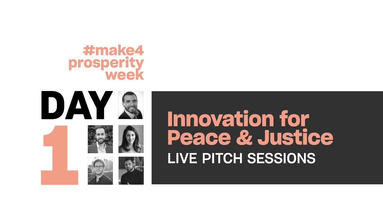 August 31st Pitch Day: Innovation for Peace and Justice