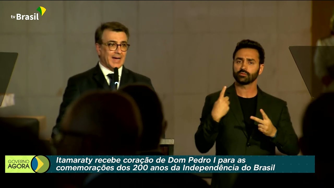 Solenidade de chegada coração de Dom Pedro I no Palácio do Itamaraty