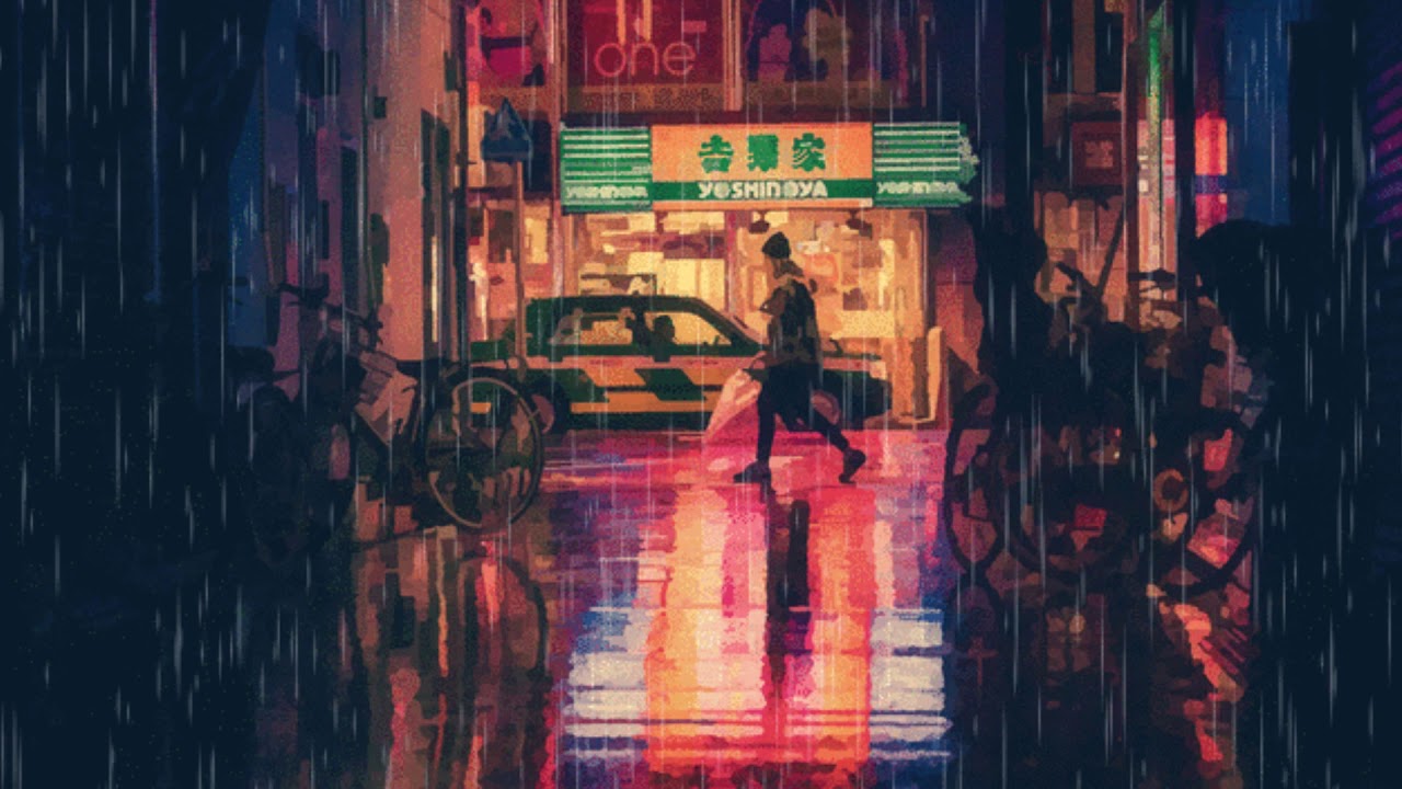 Alley in the Rain  | Lo-Fi Ambience Loop | Sleep, Study, Work, Relax | 30 Minutes