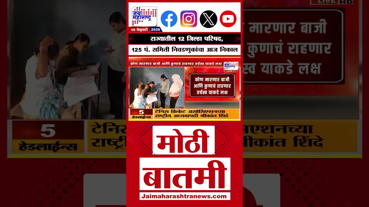 ZP & Panchayat Samiti Election Result | राज्यातील 12 जिल्हा परिषद,125 पं. समिती निवडणुकांचा आज निकाल