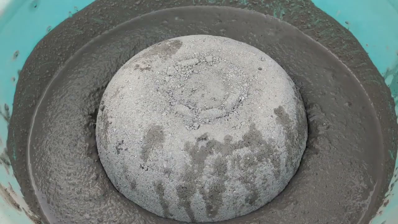 Asmr - gritty sand cement crumbling in water 💦💦