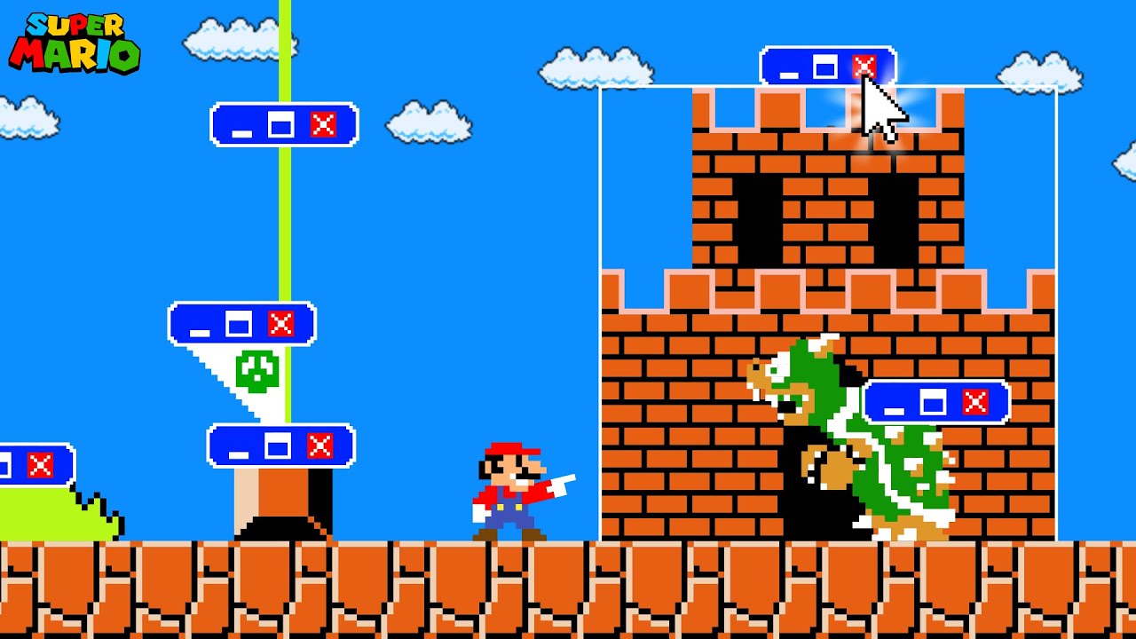 What if Mario used Window's feature to beat Super Mario Bros.?