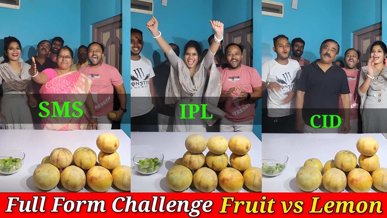Full Form Challenge 🤔| Fruit vs Lemon 😛| Can You Guess The Win ?/ SK Challenge Video 