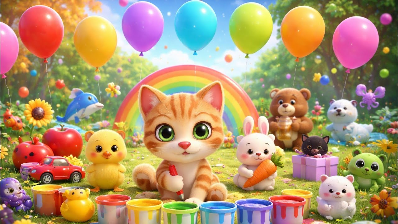 Mèo Mít Ôn Tập Màu Sắc 🌈 Dạy Bé Nhận Biết Màu Sắc | Video Hoạt Hình Thiếu Nhi 5 Phút