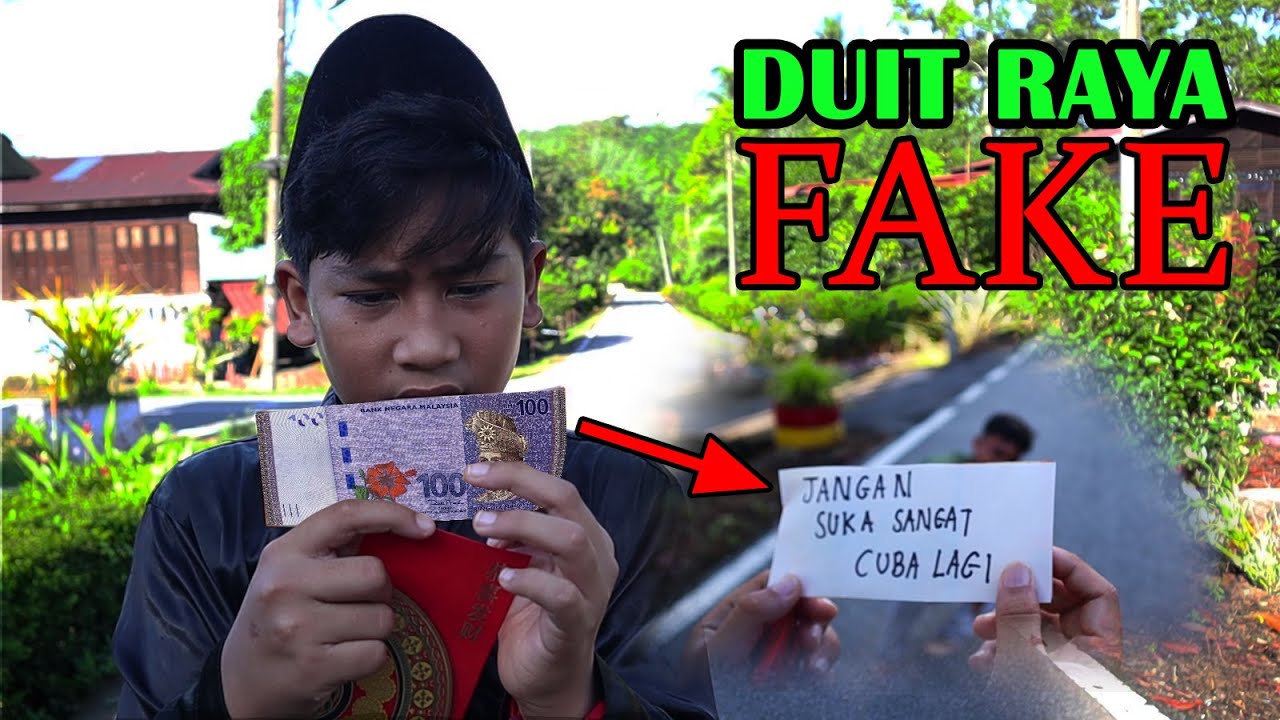 Tuan Rumah Bagi Duit Raya Fake
