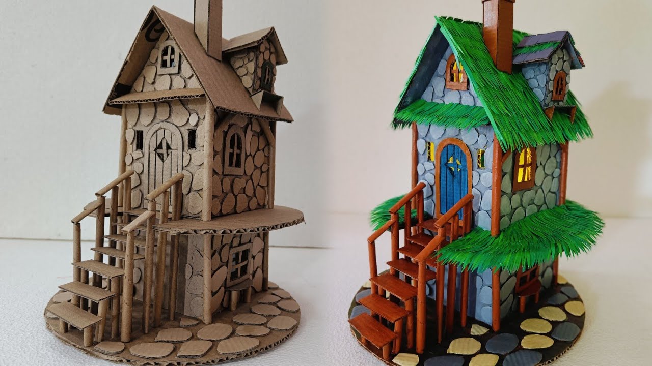 Creative Cardboard House | Transforming Cardboard into a Fairytale House