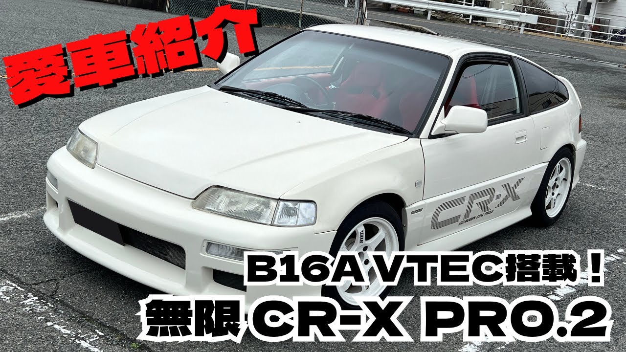 【愛車紹介】無限フルエアロのCR-X紹介します！ EF8 B16A VTEC搭載！
