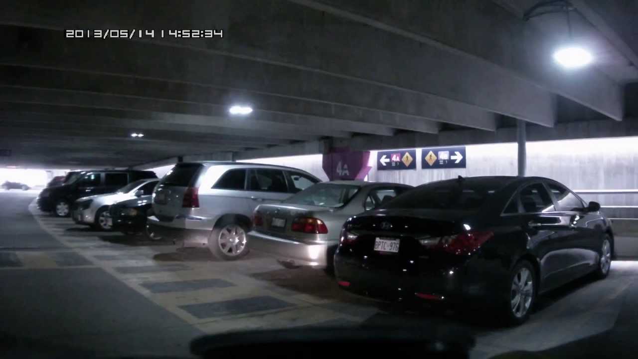 Driving Out from Parking at Terminal 3 Toronto Pearson Airport YYZ