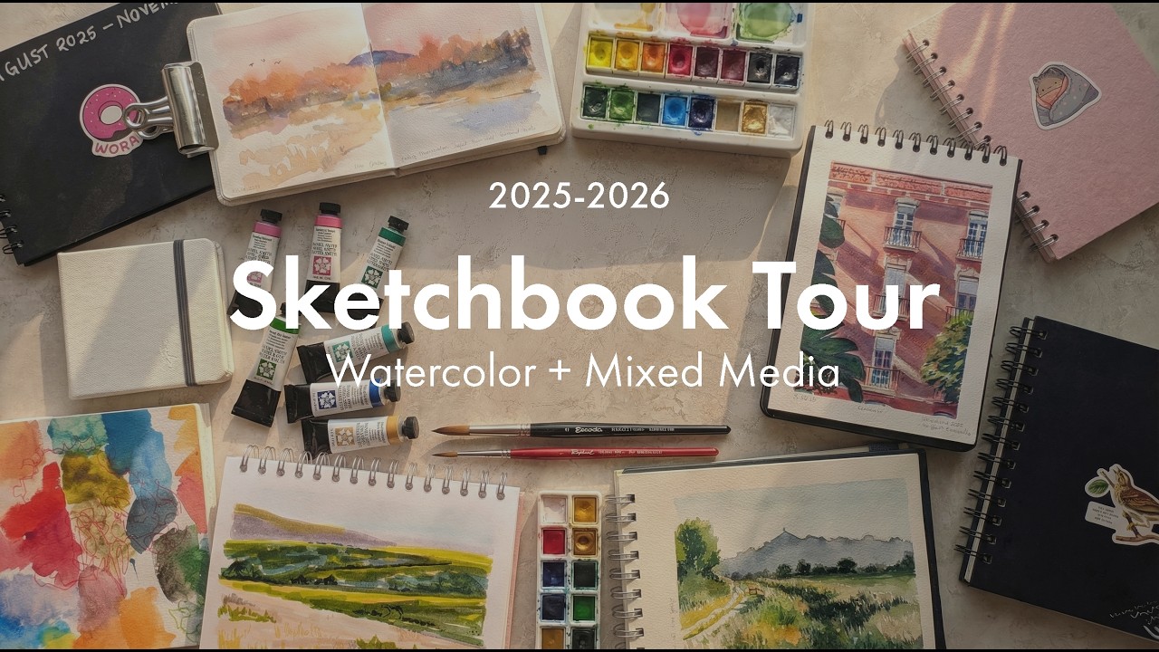 MEGA Sketchbook Tour 2025-2026 | Watercolor & Mixed Media