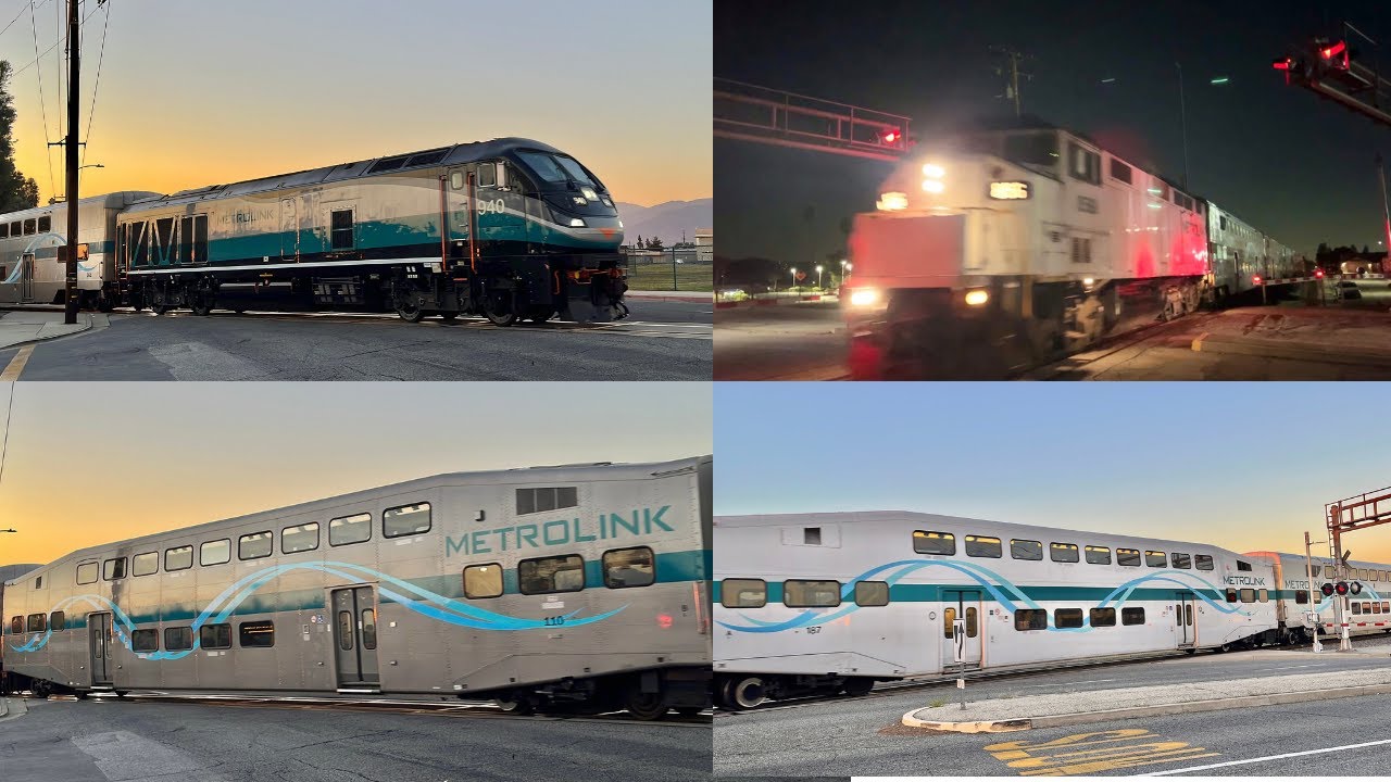Fast Train Time! Metrolink Trains in Covina, CA 11/14-15/2022