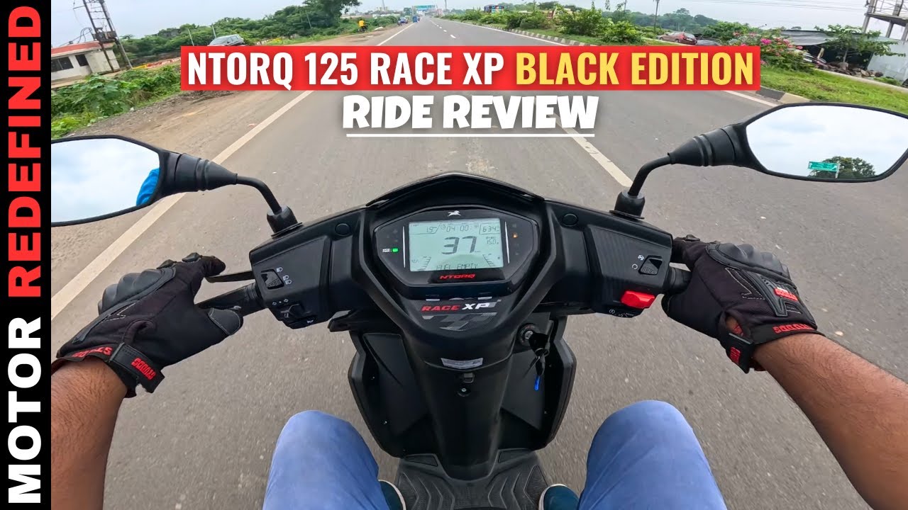 All New 2024 TVS Ntorq 125 Race XP Black Edition Ride Review | Motor Redefined.