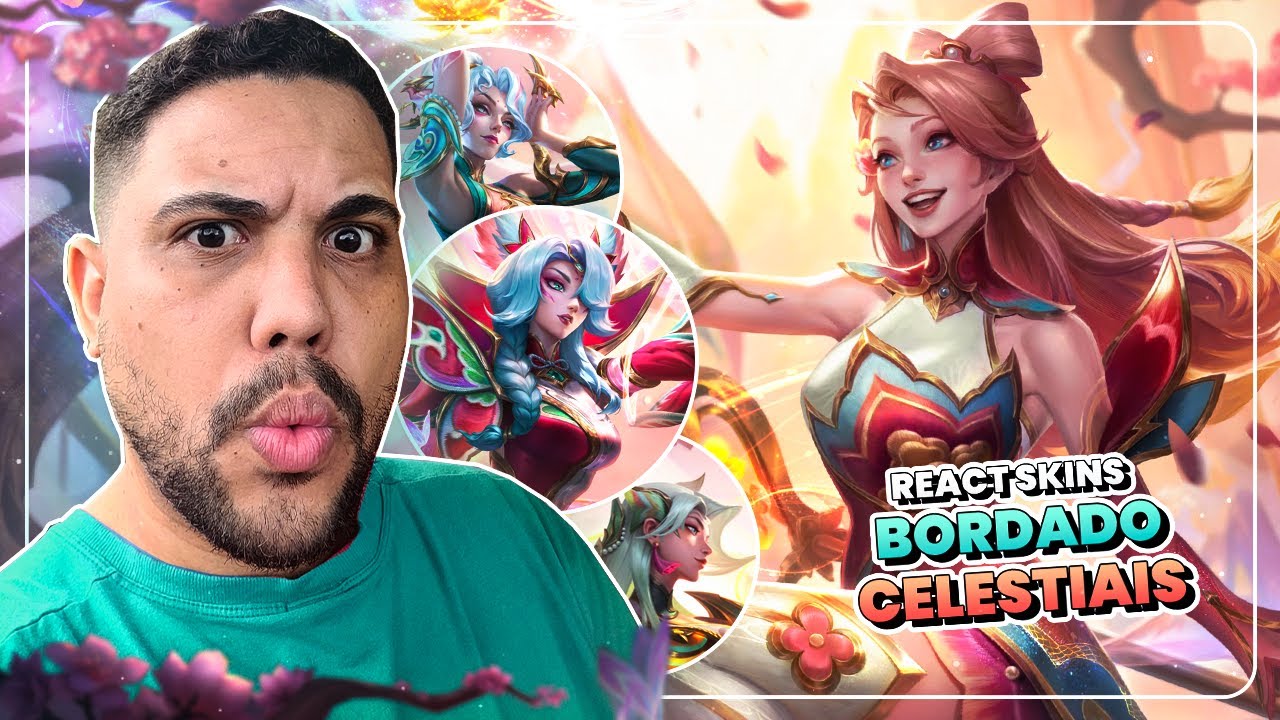 REACT: SKINS BORDADO CELESTIAIS | WILD RIFT | LEAGUE OF LEGENDS | LOL | JUMARGEM