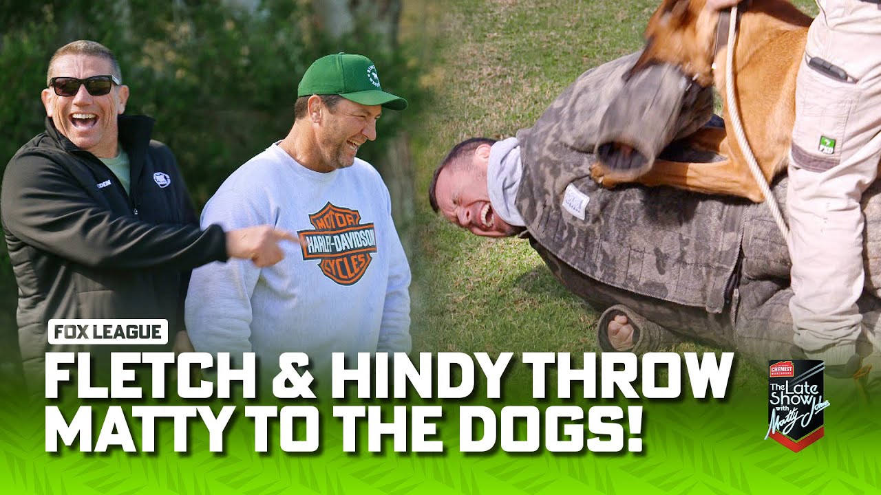 Fletch & Hindy throw Matty Johns to the dogs! | The Late Show with Matty Johns | Fox League