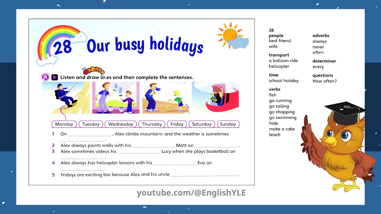 Fun for Movers 4th Edition | Our busy holidays | 28A - Page 60