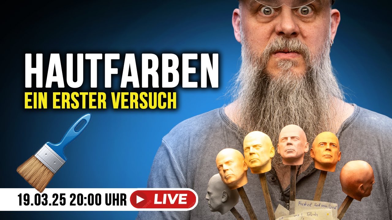 🎨 Hautfarben auf 3D-Drucke malen – Tipps, Tricks & Testen im Livestream! 🖌️
