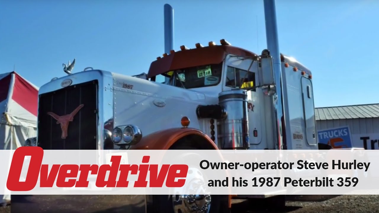 Owner-operator Steve Hurley and his 1987 Peterbilt 359
