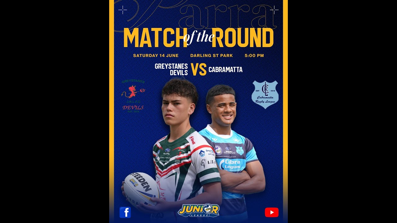 2025  - MOTR : Parramatta JRL U16 Divison 1 Greystanes Devils Vs Cabramatta