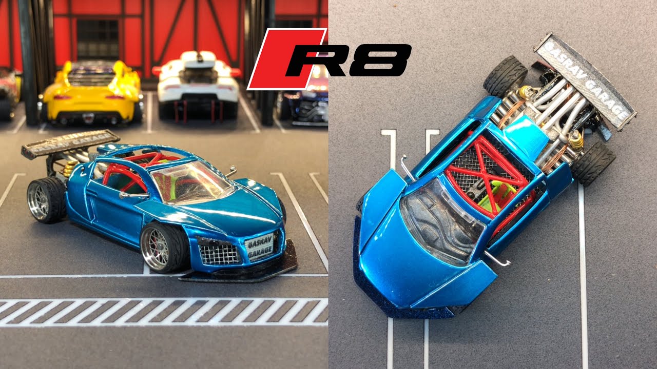 Making process and Cinematic video -  Audi R8 Trondol - custom Hot wheels matchbox