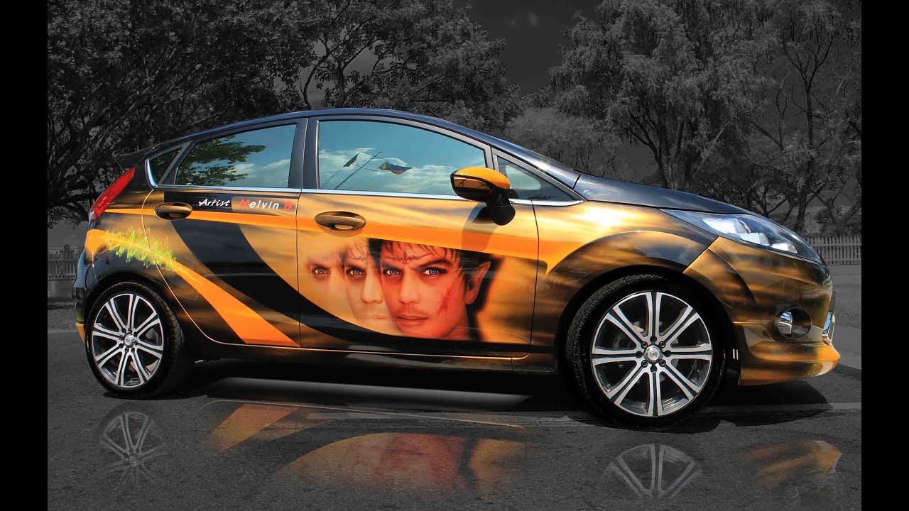 Ford Fiesta CAR AIRBRUSH | Portrait Painting | TIMELAPSE Video