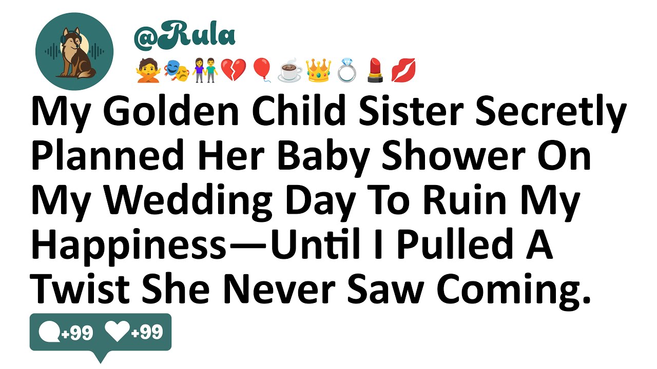 My Golden Child Sister Secretly Planned Her Baby Shower On My Wedding Day To Ruin My Happiness...