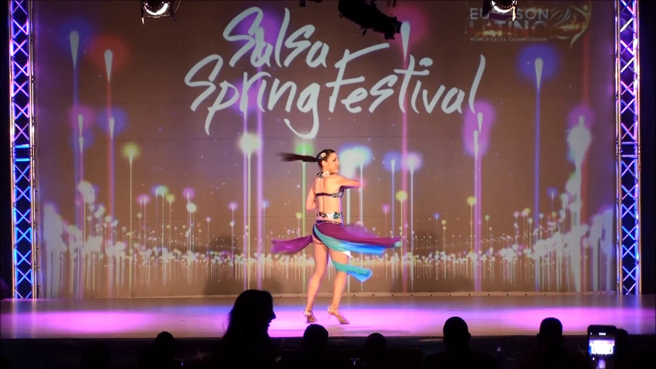 Alkyona Maria (Greece)@Salsa Soloist Ladies Pro, Euroson Latino Qual., Greece 2019