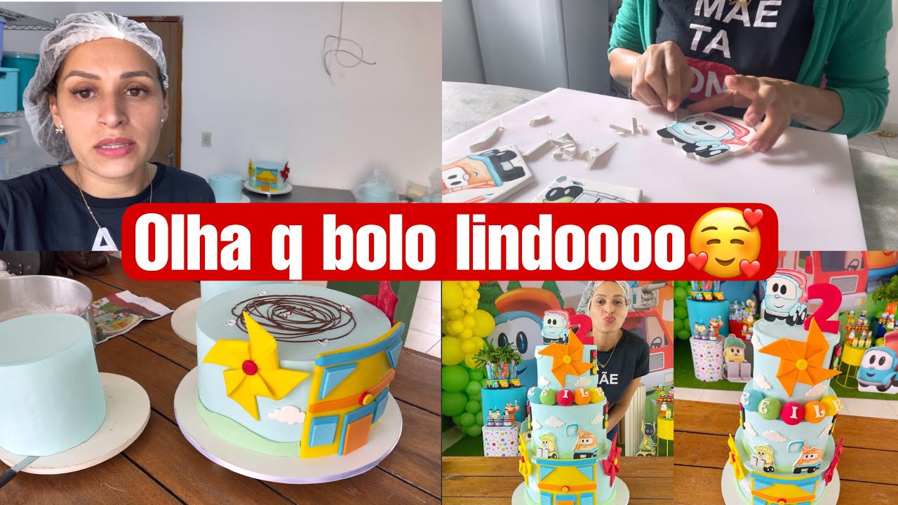 BOLO LÉO O CAMINHÃO-FIZ UM BOLO DE 3 andares e levei pra outra cidade -ficou incrível-correria q amo