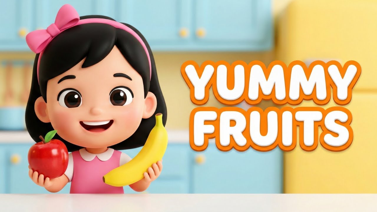 Yummy Fruit Colors | 1 Hour Preschool Learning Rhymes | Learn Red, Yellow & Green Fruits