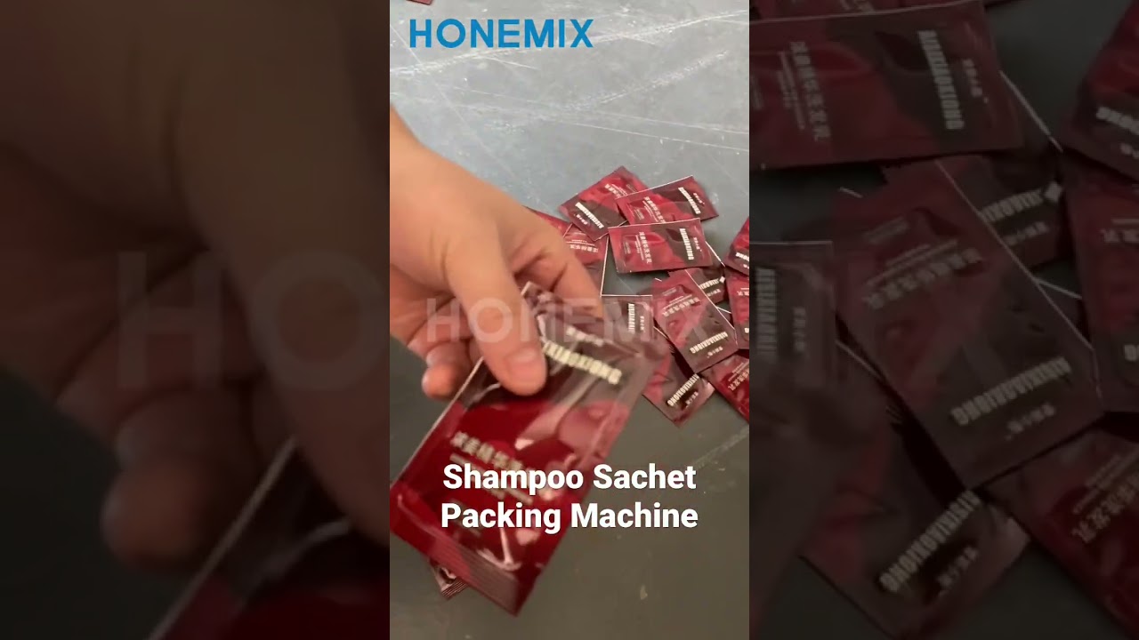 Automatic liquid shampoo sachet packing machine bag filling sealing machine #packingmachine