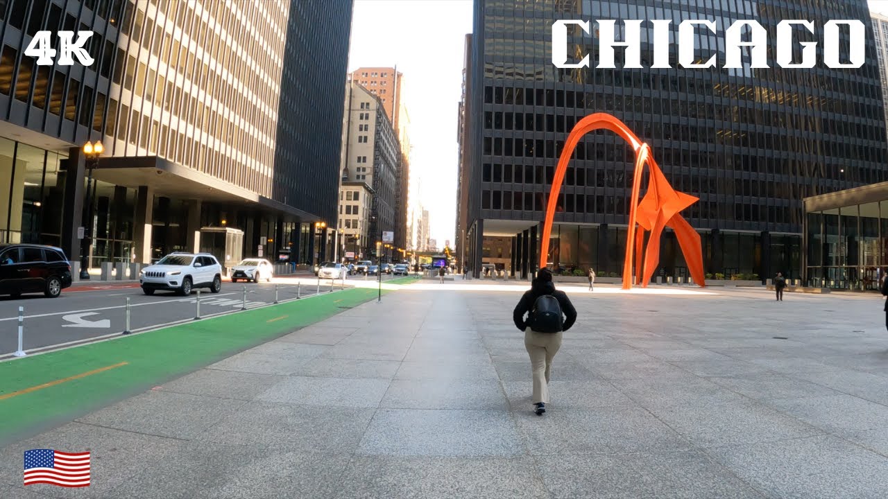 CHICAGO, ILLINIOS 🇺🇸 - DEARBORN STREET, WALKING TOUR - SPRING 2023