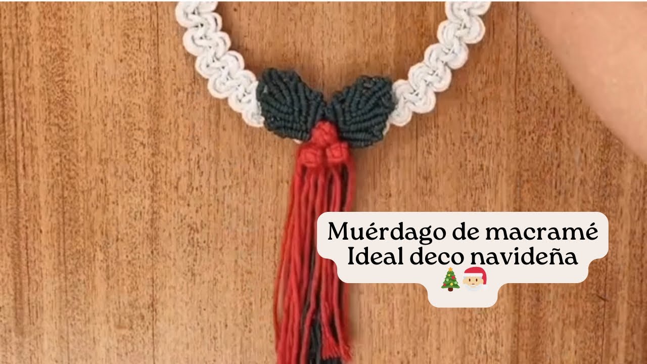 Muérdago de macramé: ideal deco navideña