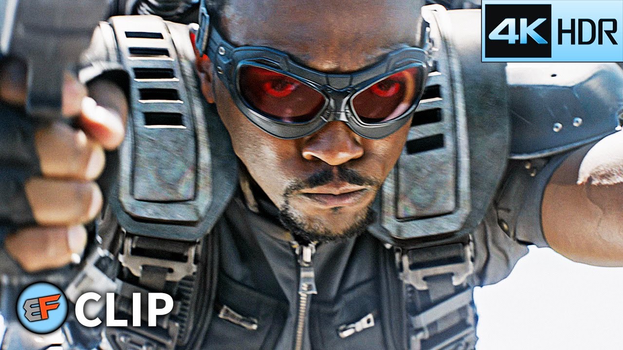 Falcon vs Quinjet | Captain America The Winter Soldier (2014) 4K HDR Movie Clip