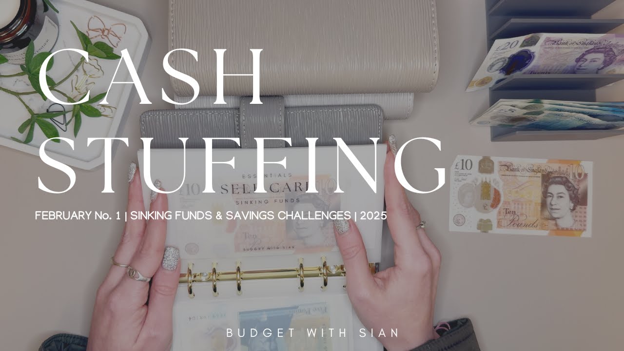 FEB No.1 2025 | CASH STUFFING UK | £130 | Low Income | Savings | Sinking Funds | UK Cash Budgeter
