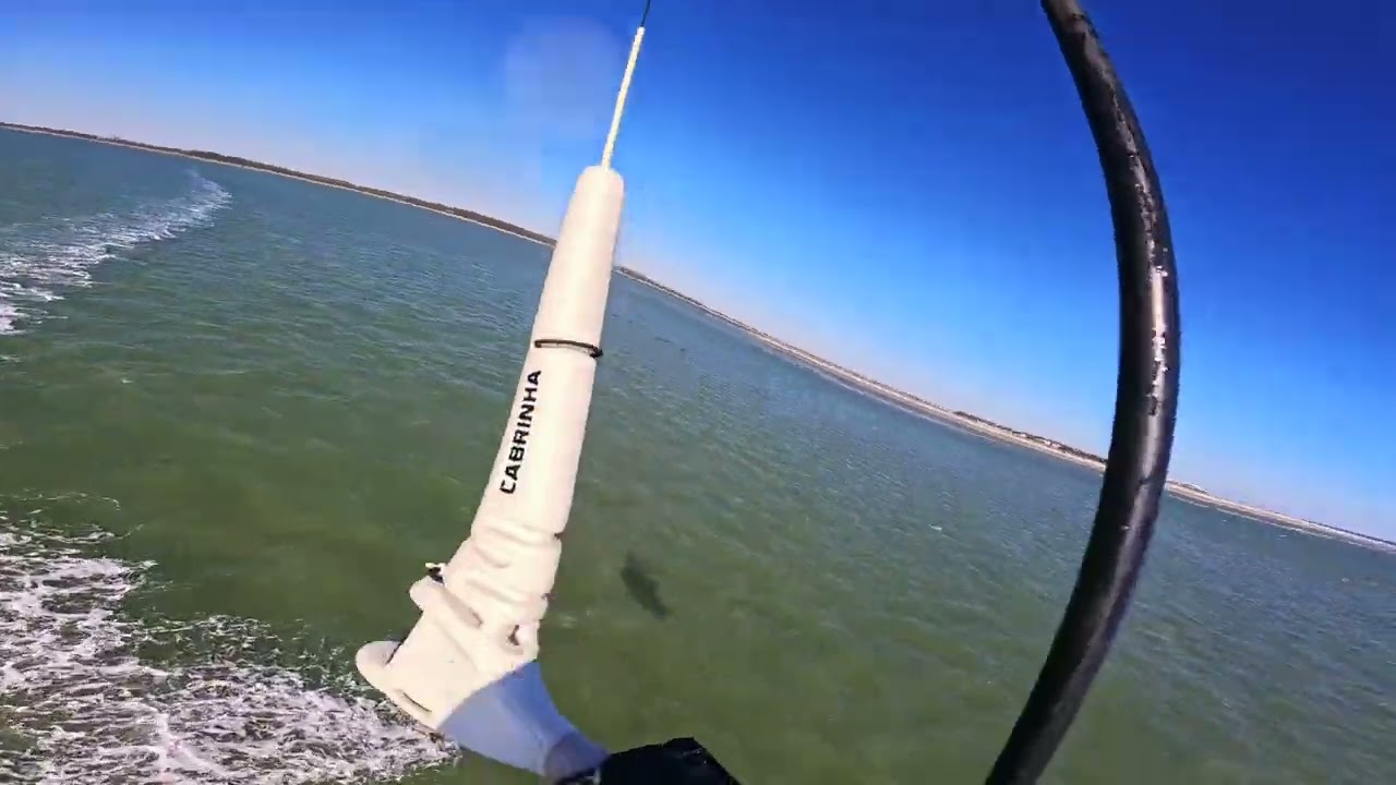 Kiteboarding South Folly Bluebird Winter Day