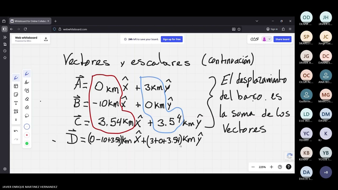 Ejemplo de suma de vectores