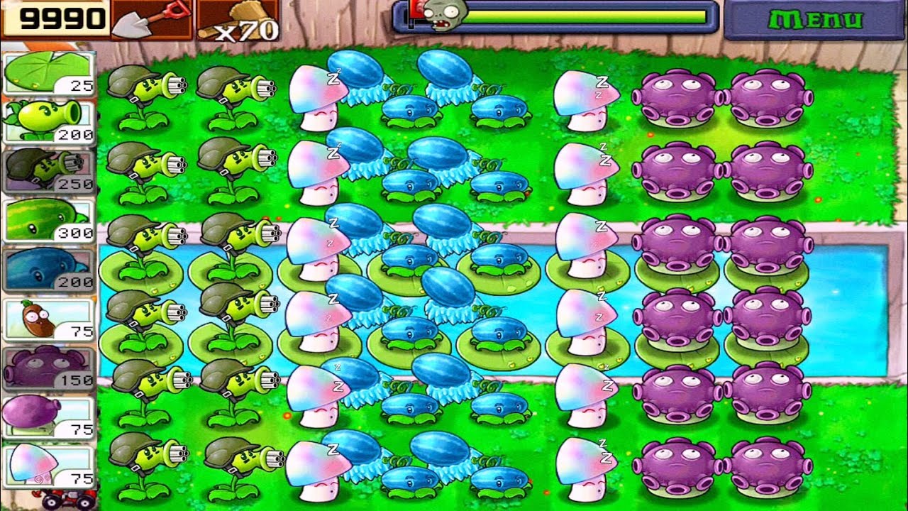 Plants vs Zombies || Gatling Pea, Winter Melon, Gloom shroom vs Zombies || Full Highlight HD 1080p