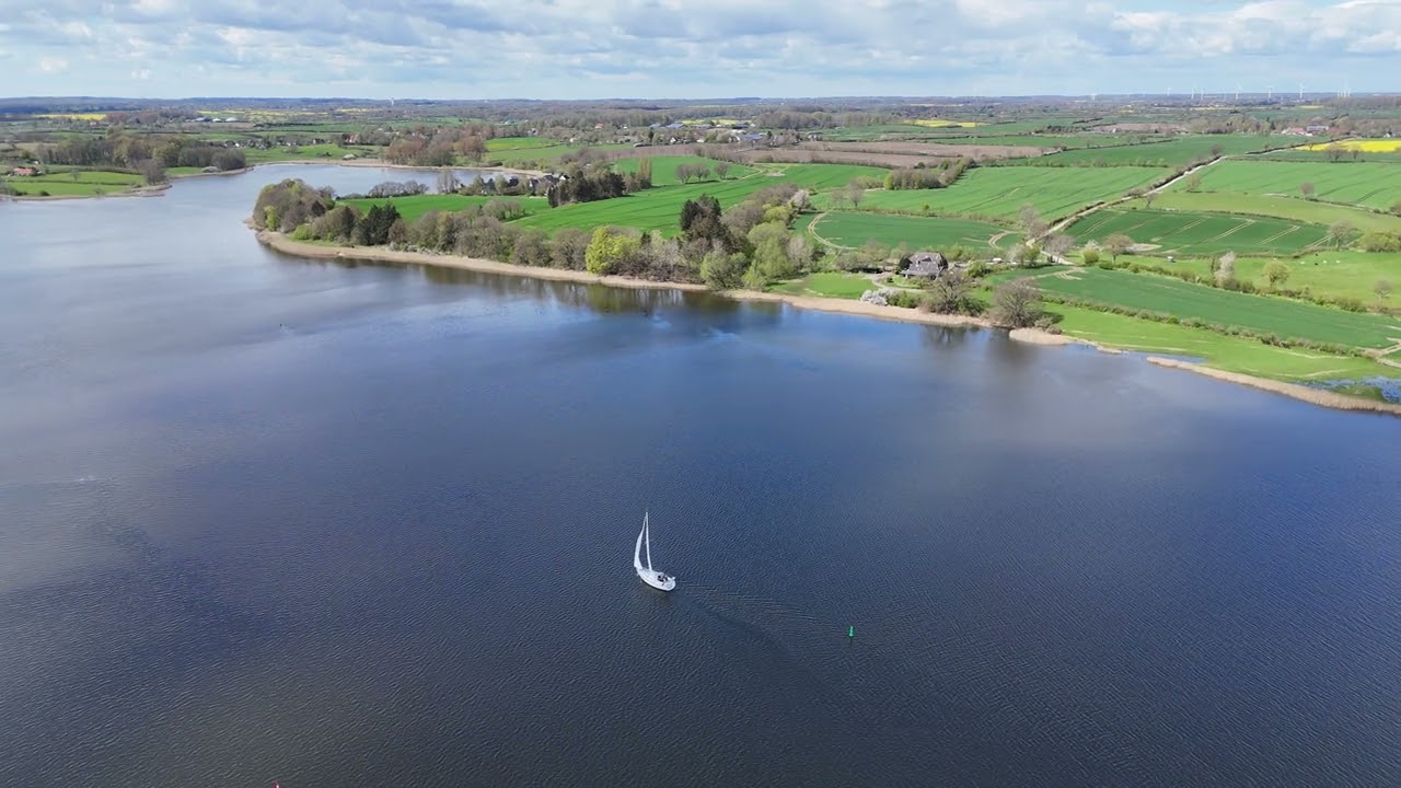 Drohnenflug über die Schlei