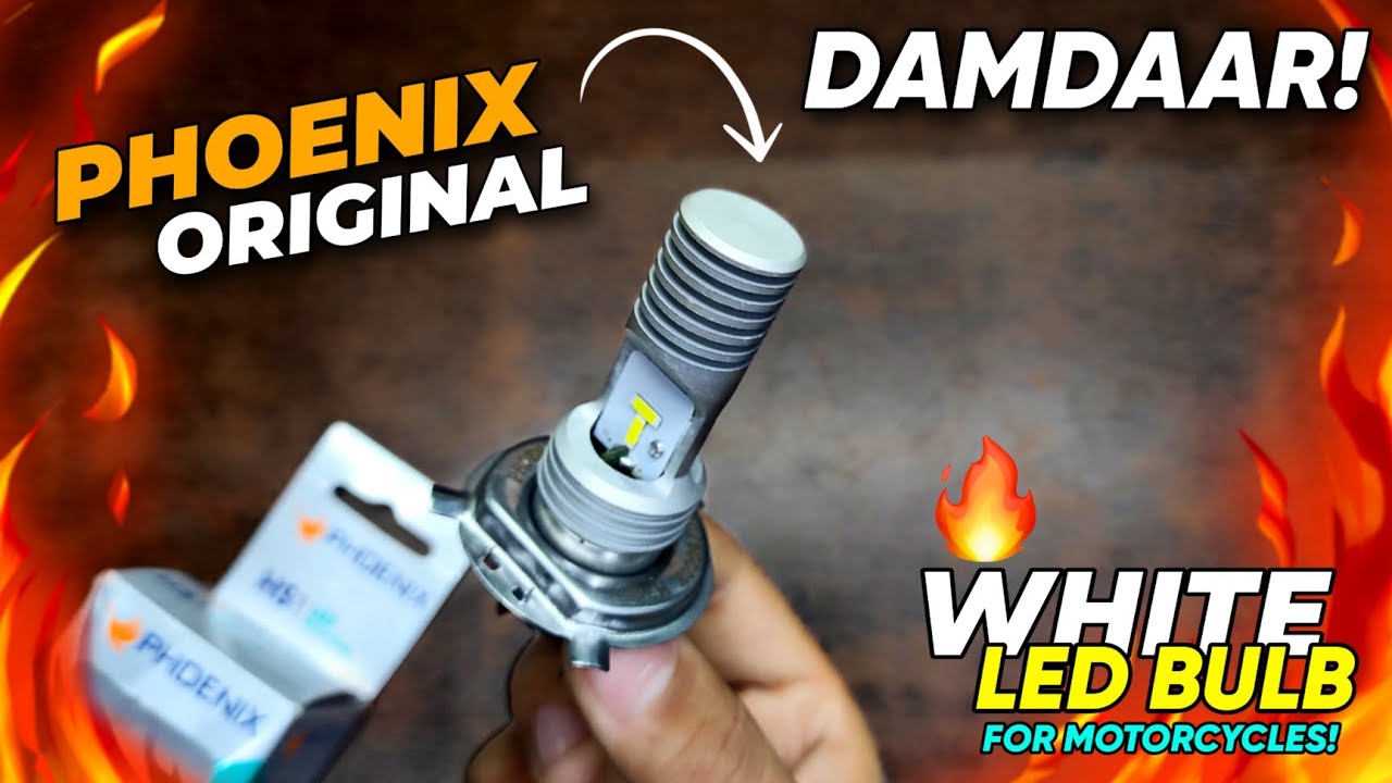 PHOENIX HS1 WHITE LED BULB FOR ALL MOTORCYCLES 😍 || DETAILED REVIEW! #headlight