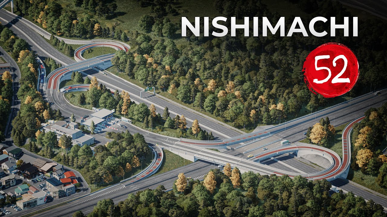 Как построить перекресток Double Trumpet в Cities Skylines - Nishimachi EP52