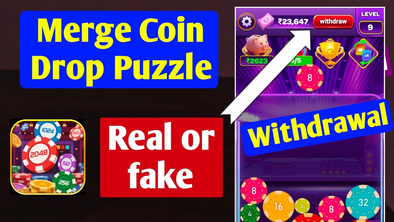 Merge Coin Drop Puzzle real or fake | Withdrawal 