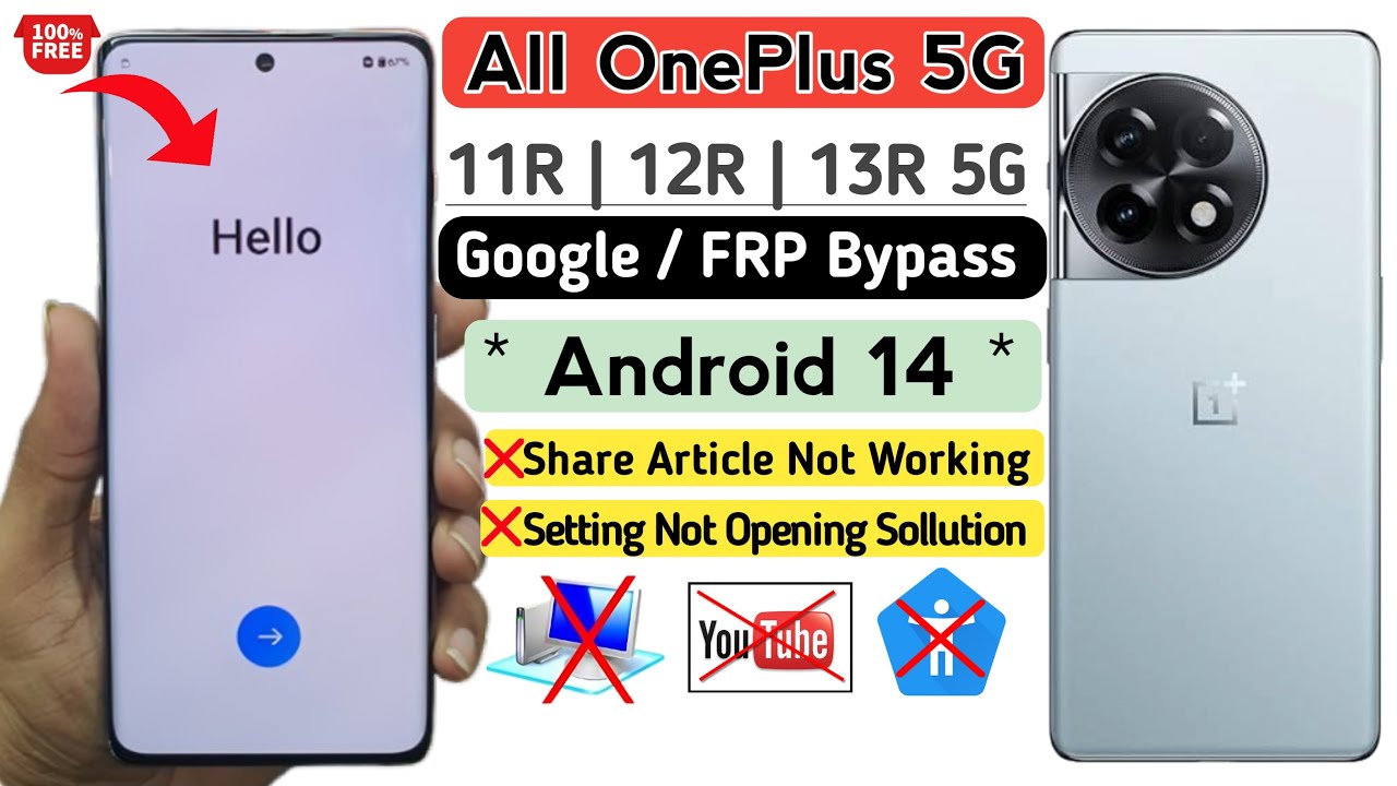 OnePlus 11R 5G FRP Bypass Android 14 | Share Article Not Working | Without PC | OnePlus FRP Bypass