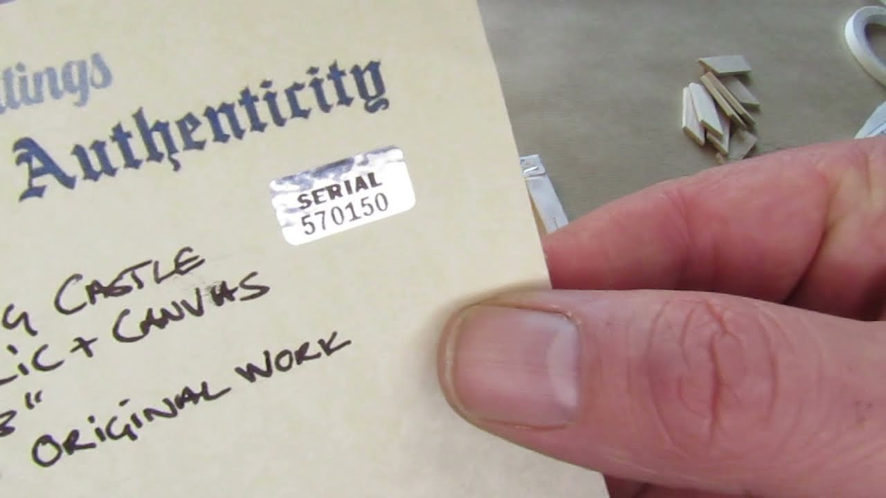 How to link your painting to the certificate of authenticity art demo.