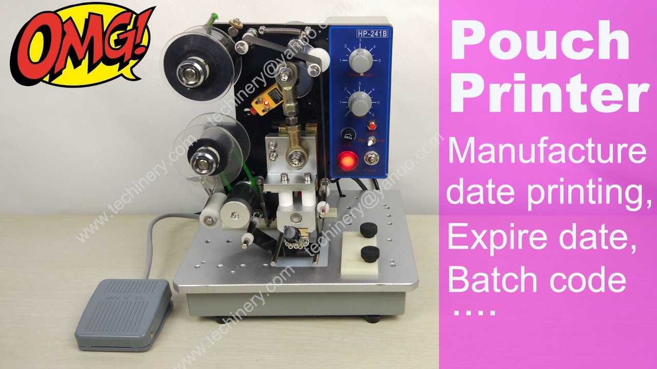 Color ribbon hot printer manufacture date batch code printing machine how to operate coding machine
