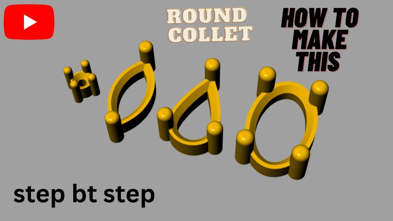 How to make round collet in rhino 5 || Round shape collet || rhino 5