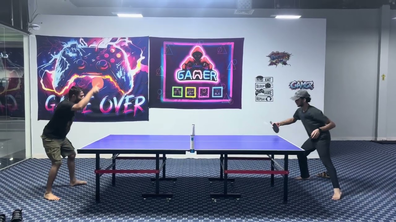🏓 Sibling showdown on the table tennis court #gaming #sports #love #follow #subscribe #shorts 