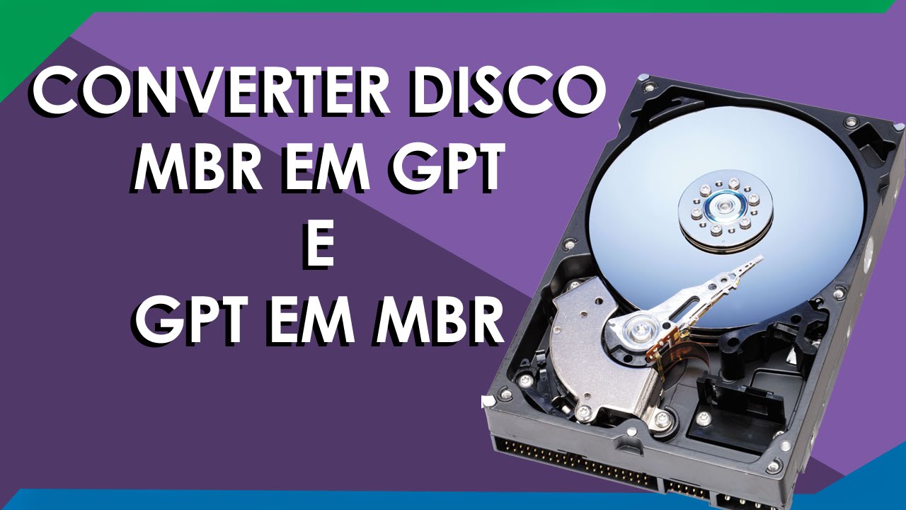 Converter MBR para GPT e GPT para MBR