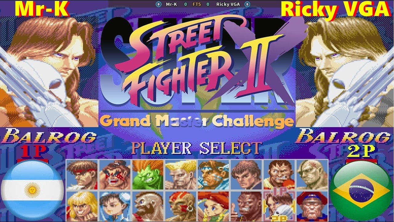 Super Street Fighter II X - grand master challenge- Mr-K vs Ricky VGA FT5