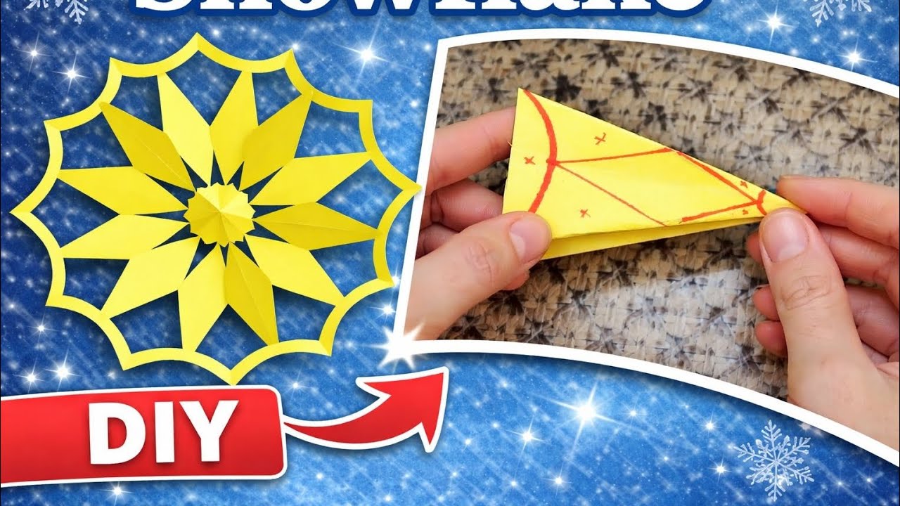 How to make paper easy and beautiful Snowflake ❄️ || Step By Step Easy Snowflake ❄️ || 